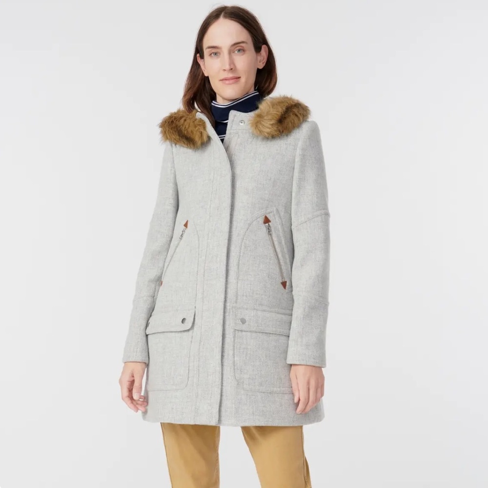 Chateau parka in Italian stadium-cloth wool in Heather Dusk